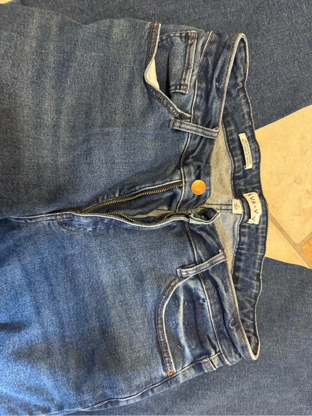 NWOT! Ava and Viv Raw Hem High Rise Slim Straight Jeans size 17
